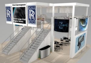 Double deck trade show exhibit design SC5040 Graphic Package B