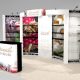 The BAY1020 is a unique custom designed trade show rental display ideal for products requiring extensive shelving and great lighting. Custom made to your specifications and can include storage, overhead graphics, shelves and colors to tie your logo and branding together. View 3