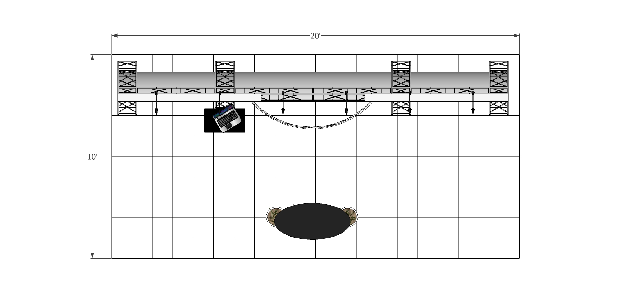 ez6 hillcrest 10x20 truss trade show display floor plan