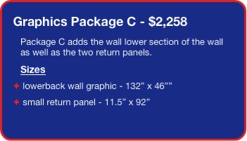 Product storage and backlit signage trade show exhibit design IM11 Graphic Package C