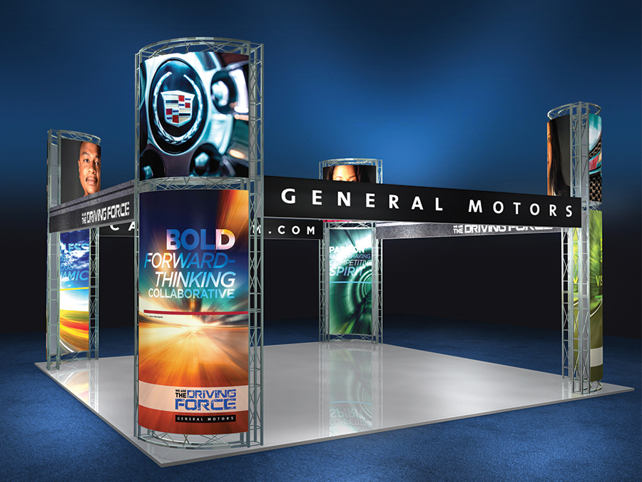Tower trade show exhibit design PRE2020 Graphic Package C