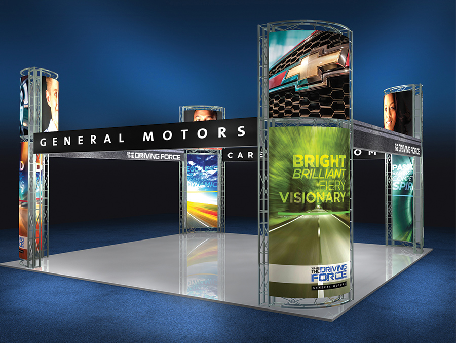 Tower trade show exhibit design PRE2020 Graphic Package D