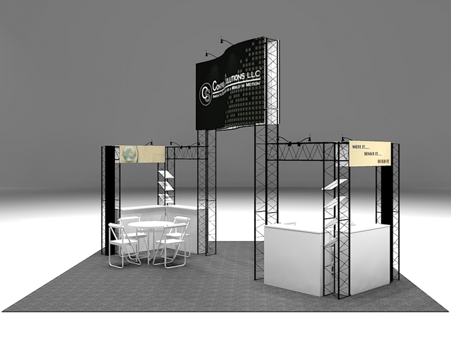 High Visibility Logo trade show exhibit design SAP2020 Graphic Package B