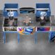 The OP4030 two story trade show exhibit is designed with two lounge areas, to deliver strong and powerful message areas while maximizing the use of your booth space with ample storage under the stairs and landings. View 1