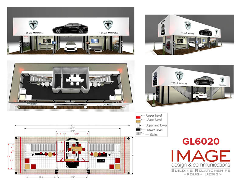 Overview of the GL6020 Two Story trade show exhibit- Turn Key Trade Show Exhibit Rentals