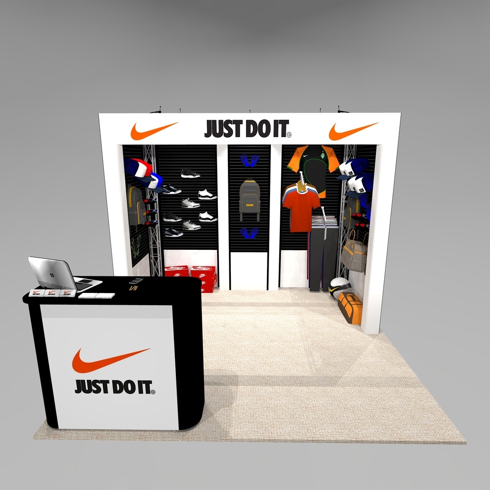 Slat wall trade show exhibit design TIB10 Graphic Package A