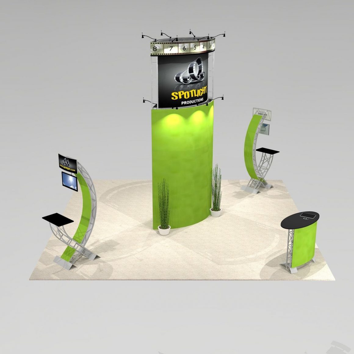 Minimal layout and Stylish trade show exhibit design COR2020 Graphic Package A