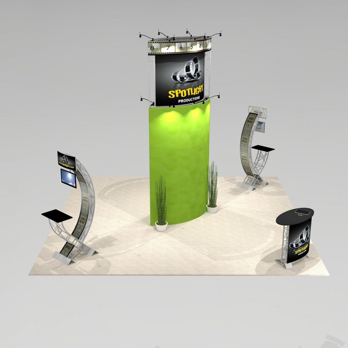 Minimal layout and Stylish trade show exhibit design COR2020 Graphic Package B