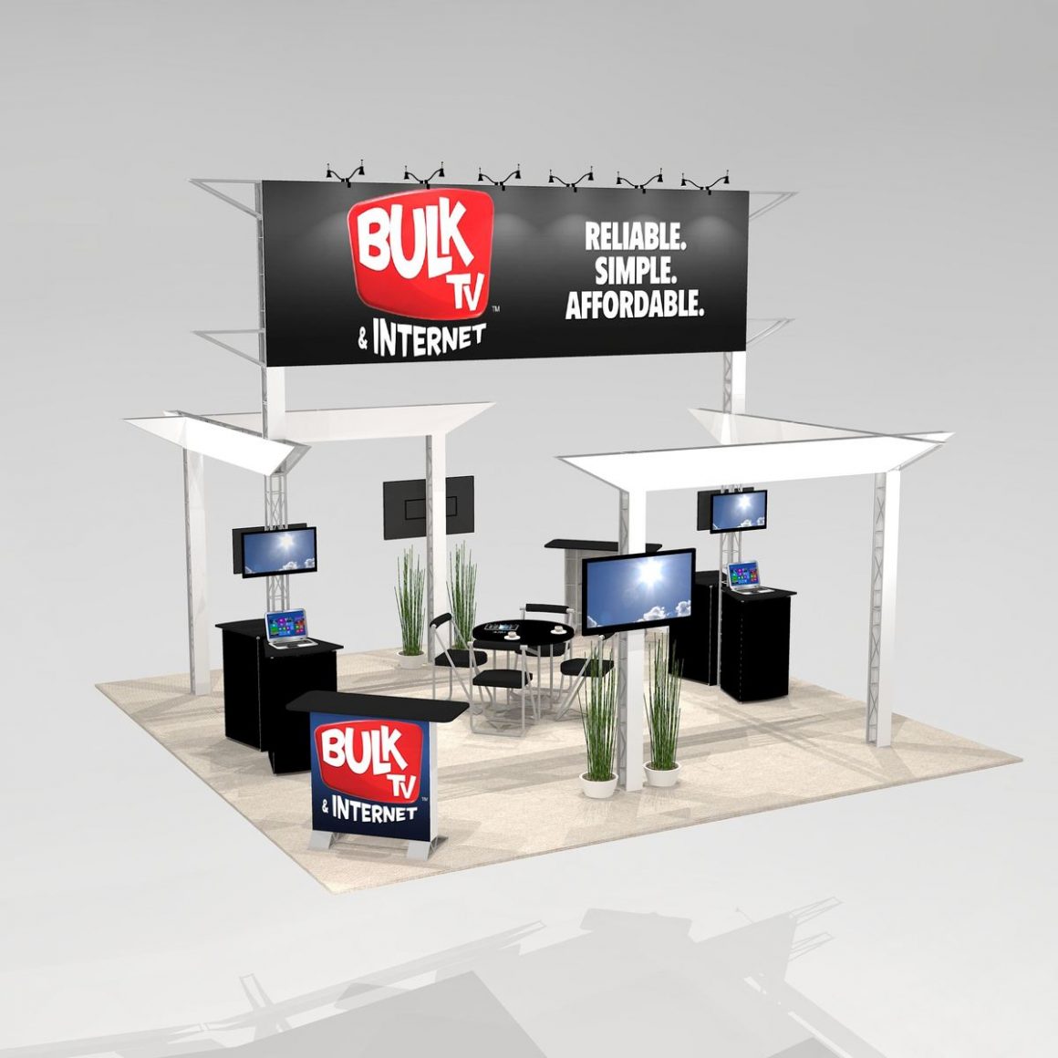 The COV2020 Island Trade Show Exhibit Graphic Package B
