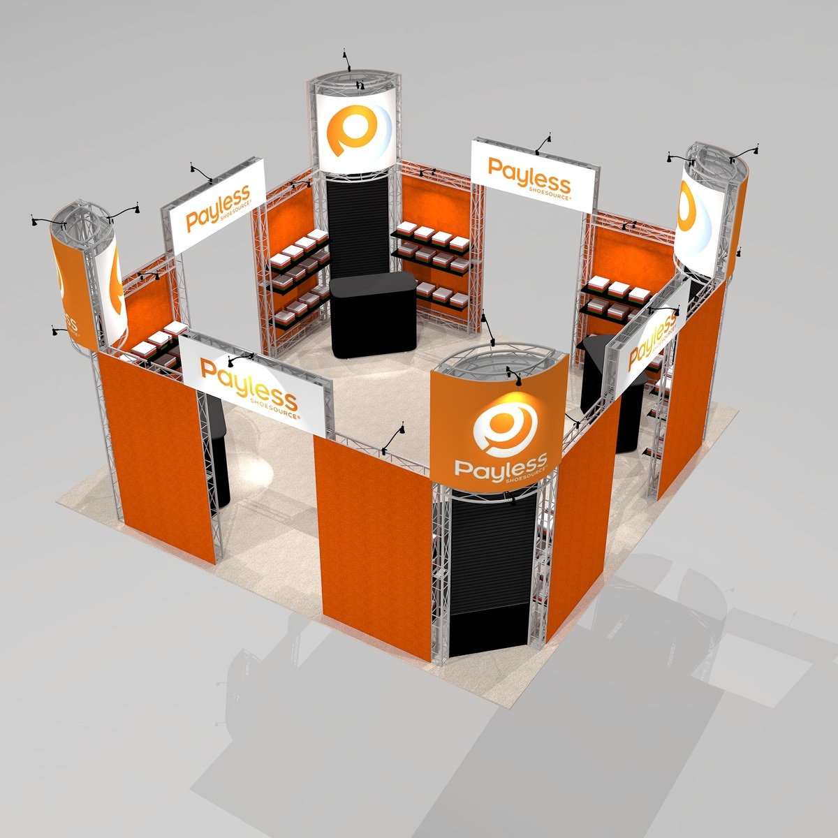Product Shelving trade show exhibit design EUR2020 Graphic Package A