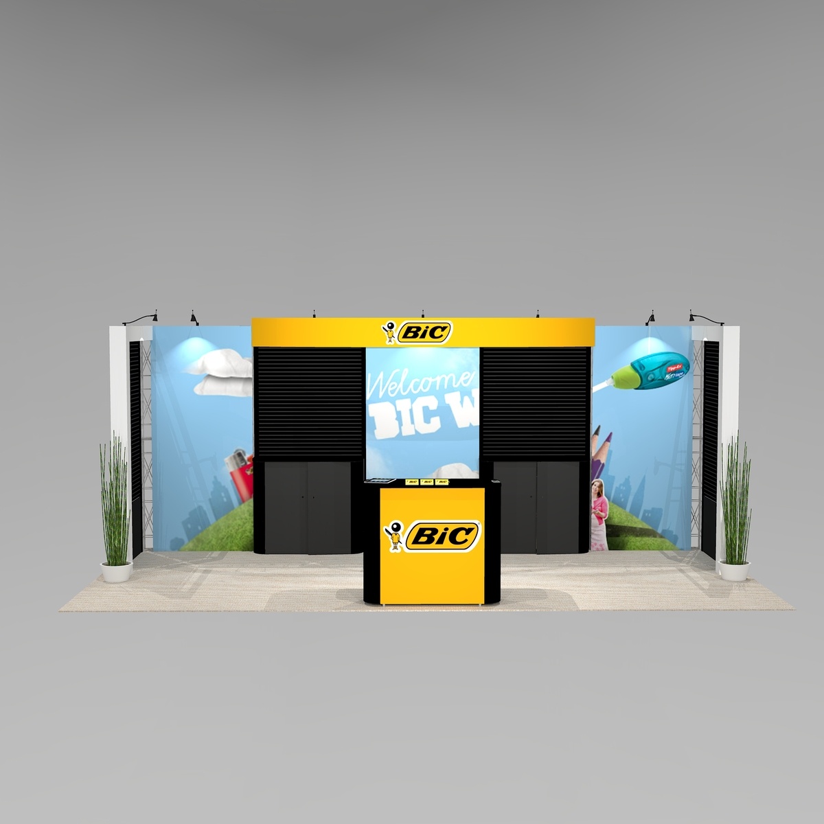 Giant Mural trade show exhibit design SHA1020 Graphic Package A