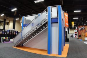 double deck trade show exhibit stairs