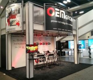 photo of trade show double decker booth