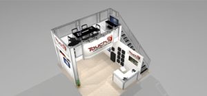 two story trade show booth floor plan for 20 ft island booth space
