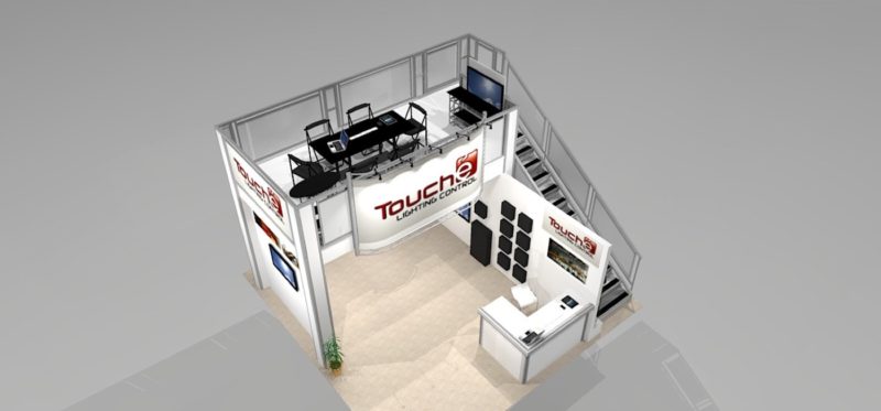 two story trade show booth