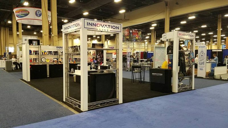 20x20 custom innovationline these product towers serve as much needed storage and add value to the exhibit while keeping the exhibit open