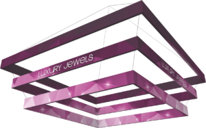 Tiered Square Hanging sign