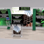 New 10 x 20 trade show display design with unique wave shape