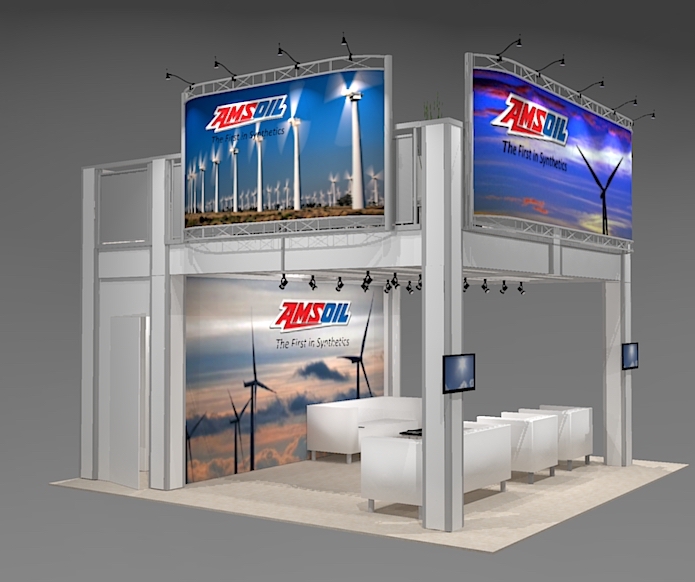 Multi-Level Trade Show Double Deck AE2020 Version A front left view