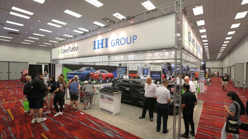 Island Trade Show Booth includes Hanging Sign