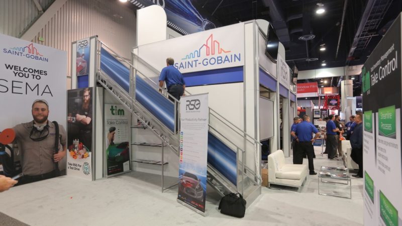 Storage Space in Double Deck Trade Show Exhibit Rental