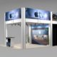 Double Deck Trade Show Exhibit Rental with Open Floor Plan in 20 Ft. Space