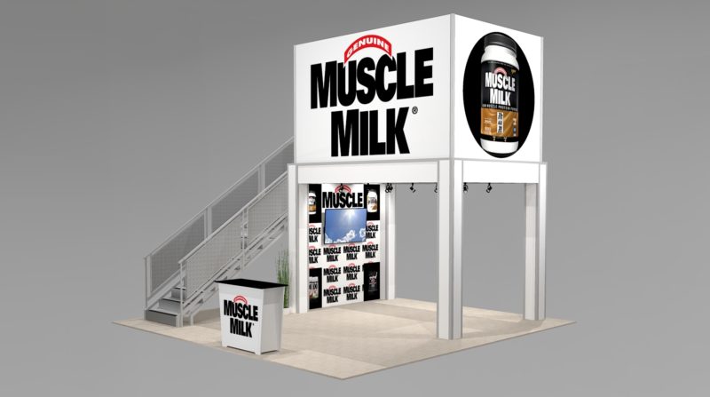 MM2020V3A-DD_Small Double Deck for 20 ft trade show booth space