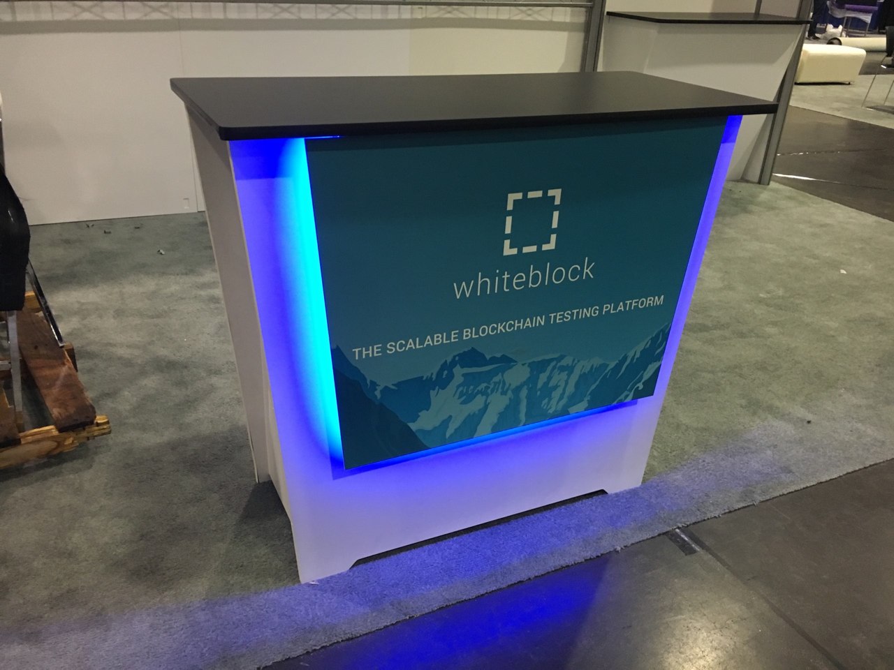 Trade Show Reception Counter with special lighting
